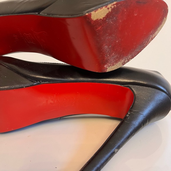 Designer black leather pumps size 40 EUR - Picture 7 of 8